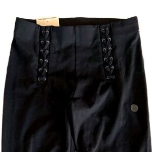 NWT Aeropostale Double Lace Front High Waisted Leggings in Black